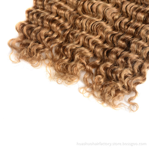 Huashuo high discounts Malaysian New Colored Best Price 1B 27 Ombre Color Dark Root Cheap Deep Wave Hair Weave
